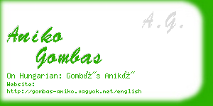 aniko gombas business card